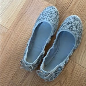Adorable Cole Haan snakeskin ballet flats